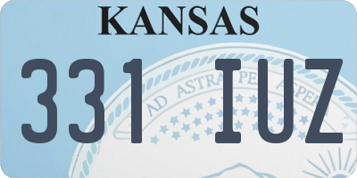 KS license plate 331IUZ
