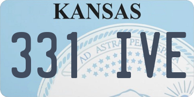 KS license plate 331IVE