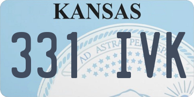 KS license plate 331IVK
