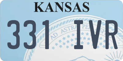 KS license plate 331IVR