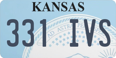 KS license plate 331IVS
