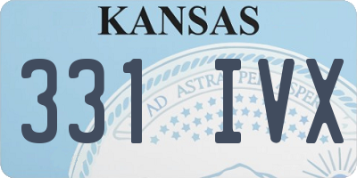 KS license plate 331IVX