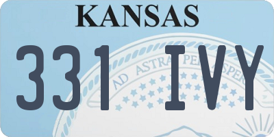 KS license plate 331IVY