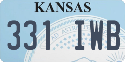 KS license plate 331IWB