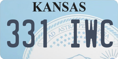 KS license plate 331IWC