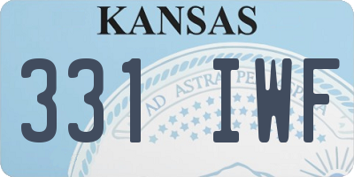 KS license plate 331IWF