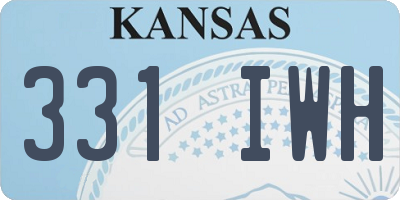 KS license plate 331IWH
