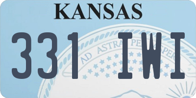 KS license plate 331IWI