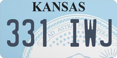 KS license plate 331IWJ