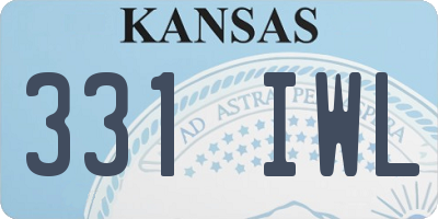 KS license plate 331IWL
