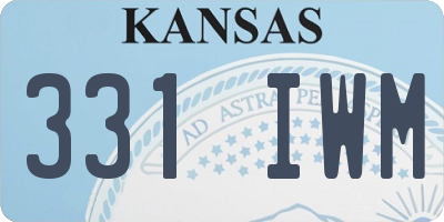 KS license plate 331IWM
