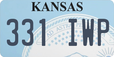 KS license plate 331IWP