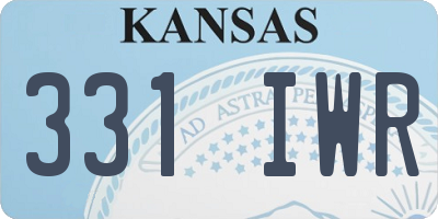 KS license plate 331IWR
