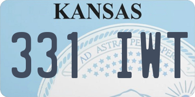 KS license plate 331IWT