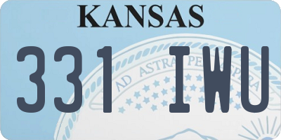 KS license plate 331IWU