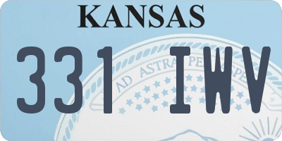 KS license plate 331IWV