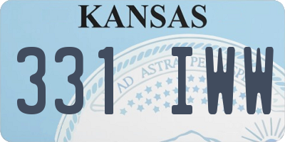 KS license plate 331IWW