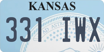 KS license plate 331IWX