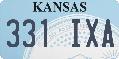 KS license plate 331IXA