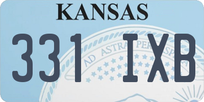 KS license plate 331IXB