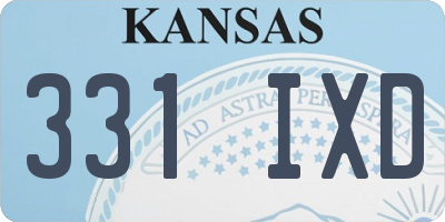 KS license plate 331IXD