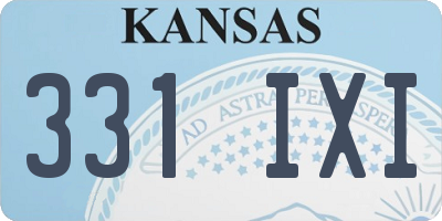 KS license plate 331IXI