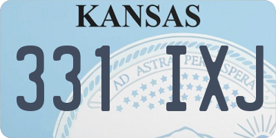 KS license plate 331IXJ