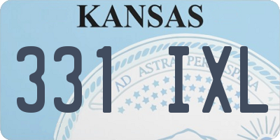 KS license plate 331IXL