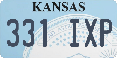 KS license plate 331IXP