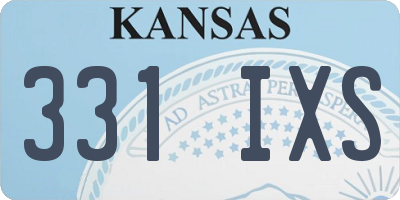KS license plate 331IXS