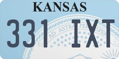 KS license plate 331IXT