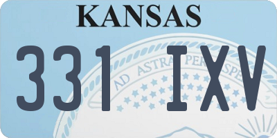 KS license plate 331IXV