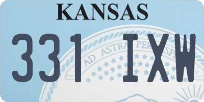 KS license plate 331IXW