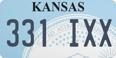 KS license plate 331IXX