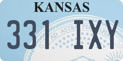 KS license plate 331IXY