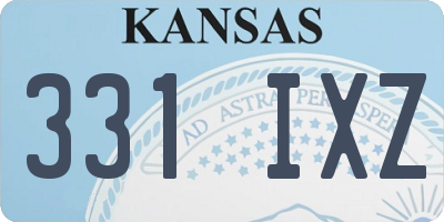 KS license plate 331IXZ