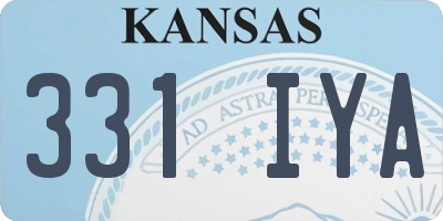 KS license plate 331IYA