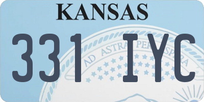 KS license plate 331IYC