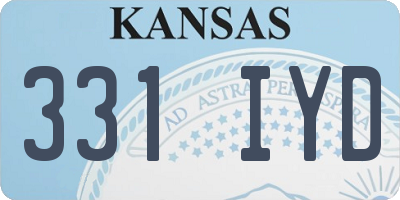 KS license plate 331IYD