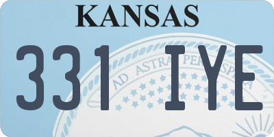KS license plate 331IYE