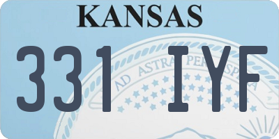 KS license plate 331IYF