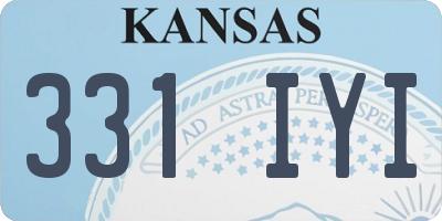 KS license plate 331IYI