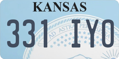 KS license plate 331IYO