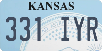 KS license plate 331IYR