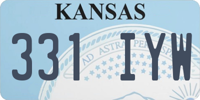 KS license plate 331IYW