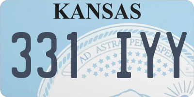 KS license plate 331IYY