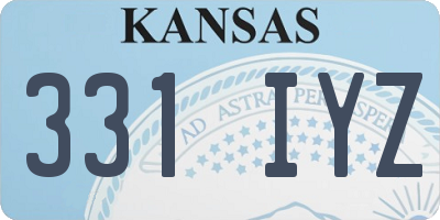 KS license plate 331IYZ