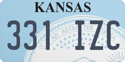 KS license plate 331IZC