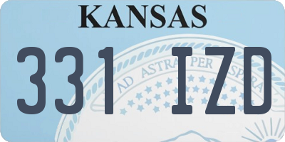 KS license plate 331IZD