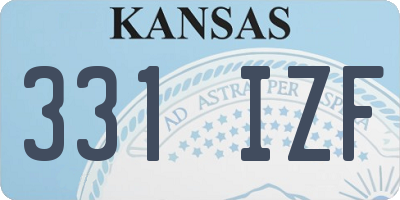 KS license plate 331IZF